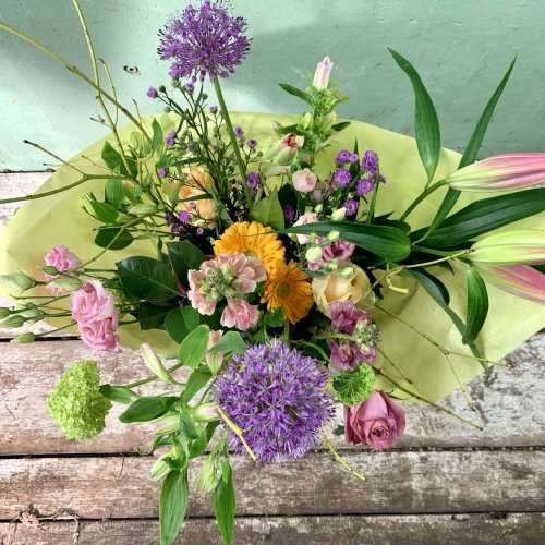 bouquet de printemps avec allium